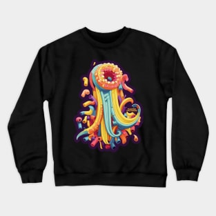 Plastic Macaroni Boho Trippy Hippy Donut Noodle Crewneck Sweatshirt